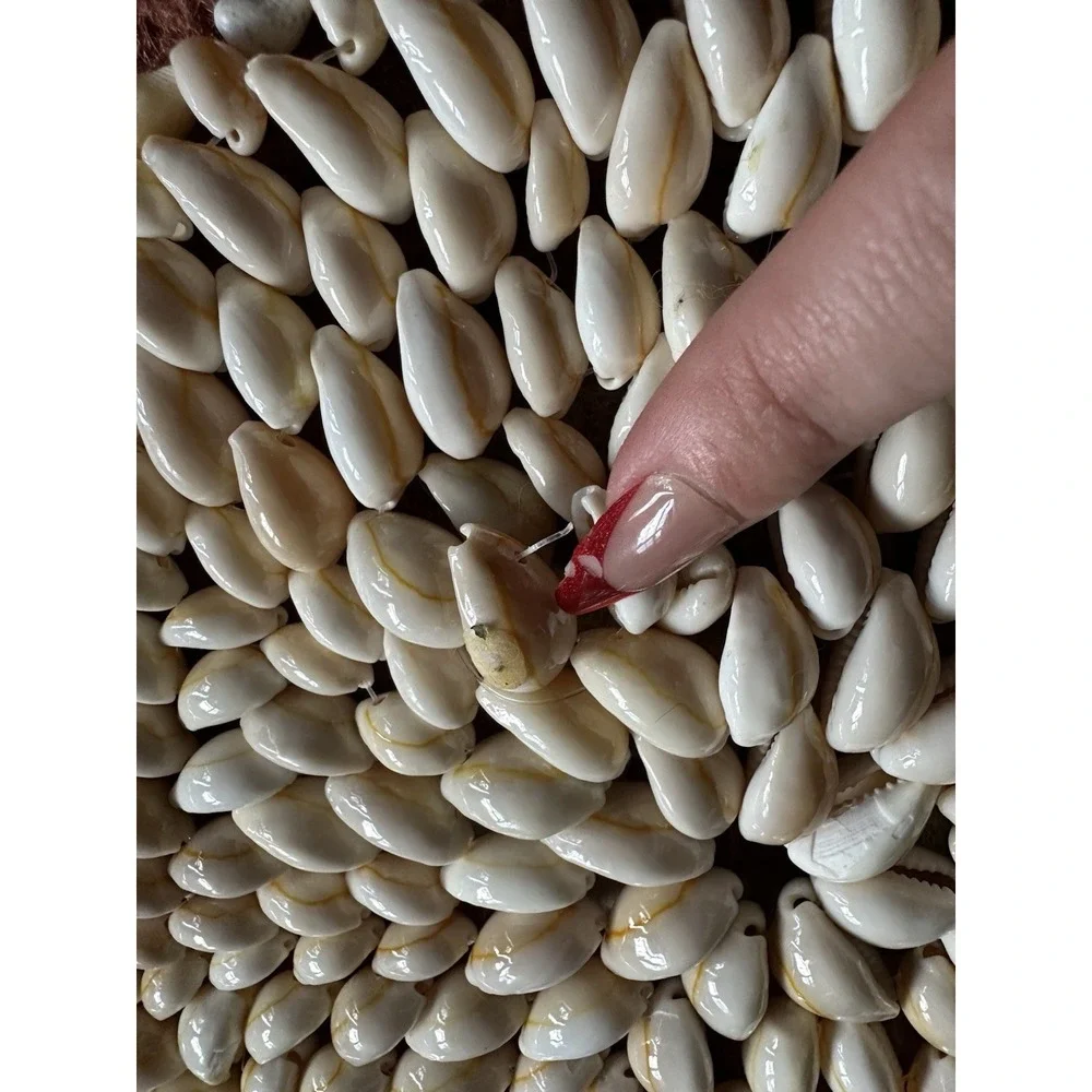Mid Century Shell Doily Trivets Seashell Circle‎ Design Hot Pad Decorative